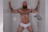 bearded men shower photo shoot - strong beard men pictures - furry guys photography - bearded men photos Zurich