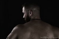 LowKeyMEN project - beefy muscle bear studio photo shoot