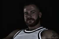 LowKeyMEN project - beefy muscle bear studio photo shoot - male project photography