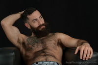 Underwear on hairy muscled and bearded men