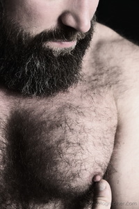 HairyMEN project - low key art - furry muscle bear photo shoot