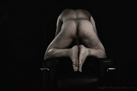 LeCorbusierMEN nude - the classic design chair and the bearded nude man