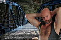 OutdoorMEN bridges - beefy  men outdoor photo shoot