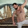 UrbanMEN - industrial -strong men photography - young hairy bear studio shots - strong bearded men pictures