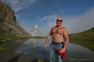 Zermatt, Matterhorn, Gornergrat, Aletsch glacer muscle bear photo shoot