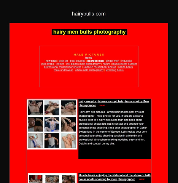Hairy bulls male art photography