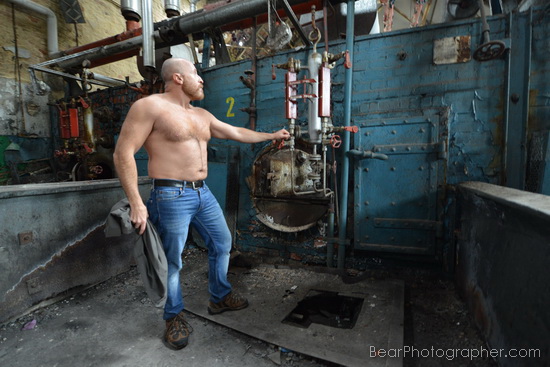 Abandoned places photo shooting - erotic urban male photography