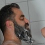 Beard men shower photo shoot - stong bearded male photography - BearPhotographer Zurich