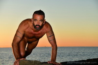 nature beefy hairy dude outdoor photo shoot