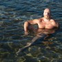 outdoor free nature coast Corse musclebear photo shoot  - erotic male outdoor photos