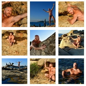 NatureMEN project photos - 
Muscle bear erotic outdoor shooting - south of Corsica 2018