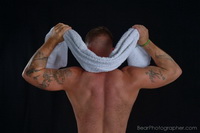 WhiteTowelMEN project - Stocky muscle bear project photography