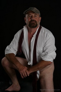 WhiteShirtMEN - white shirts on hairy man skin by BearPhotographer.com