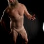 NudeStudioMEN - stocky bearded guy posing naked in the studio