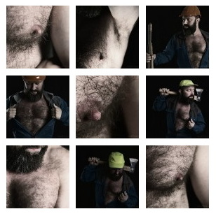 HairyMEN project - dark light art - stocky furry bear photo sessionbody