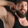 ArmPitsMEN project -strong men photography - young hairy bear studio shots - strong bearded men pictures