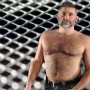 OutdoorMEN - grids 1 -strong men photography - young hairy bear studio shots - strong bearded men pictures