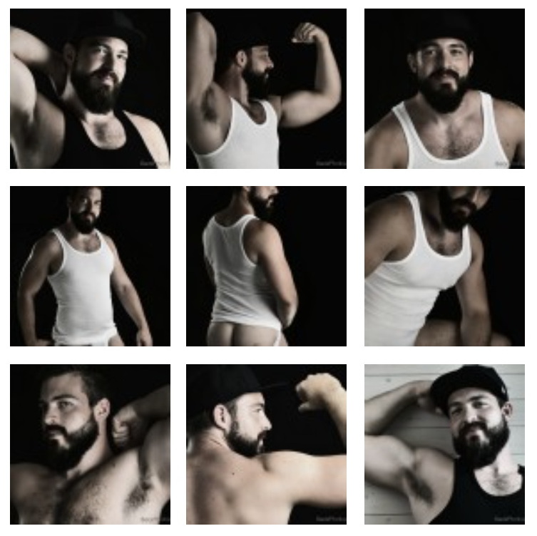 LowKeyMEN project - hot bearded muscle men  - studio photo shooting