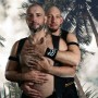 NatureMEN - palm trees - -strong men photography - young hairy bear studio shots - strong bearded men pictures