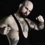 LeatherMEN project - tattooed guy at the @ StrongMEN.Studio -strong men photography - young hairy bear studio shots - strong bearded men pictures