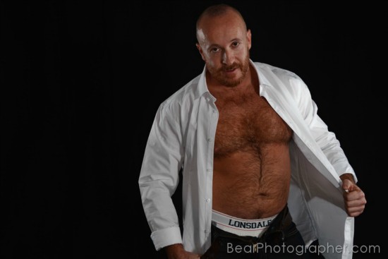 Ginger muscle bear in underwear - erotic muscle man photos shot by BearPhotographer