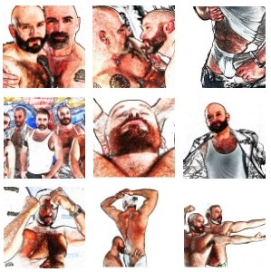 Male art - hairy guys drawings