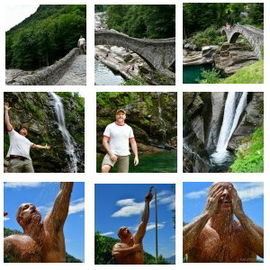 GingerMEN project photos - 
Moutain hiking - waterfall masculine musclebear photography