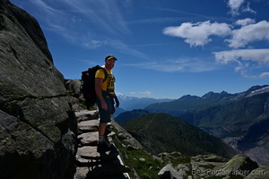 Stocky ginger guy - Aletsch glacier mountains hiking - male oudoor photography