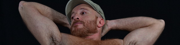 strong ginger muscle bear photography