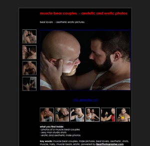 Muscle bear couples in the studio - aesthetic and erotic photos shot by BearPhotographer