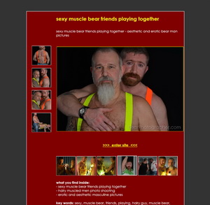 Sexy muscle bear friends playing together - aesthetic and erotic bear man pictures - photo shooting