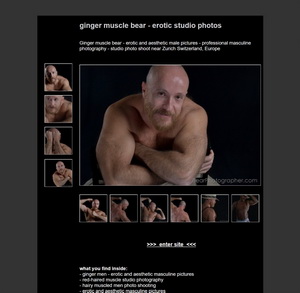 Ginger muscle bear - erotic and aesthetic male pictures 0f red-haired sexy muscle bear