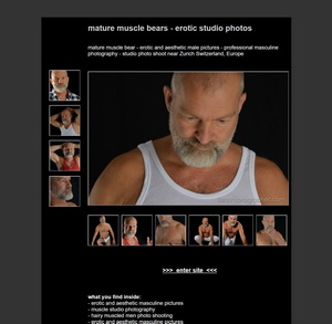 Mature daddy muscle bear - erotic professional studio photos - BearPhotographer Zurich Switzerland