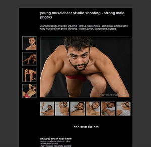 Young musclebear studio shooting  - strong male photos