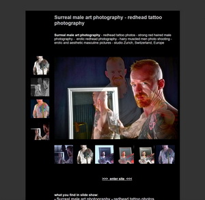 Surreal male art photography - redhead tattoo pictures