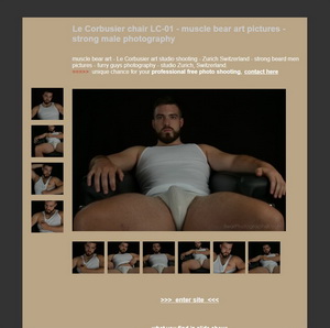 Stocky young bear in jock straps - LeCorbusierMEN project  - free