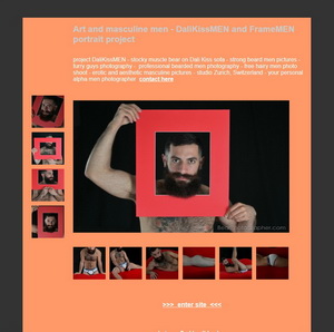 Art and masculine men - DaliKissMEN and FrameMEN portrait project