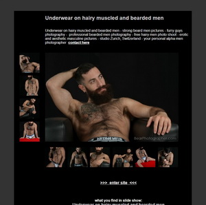 Underwear on hairy muscled and bearded men