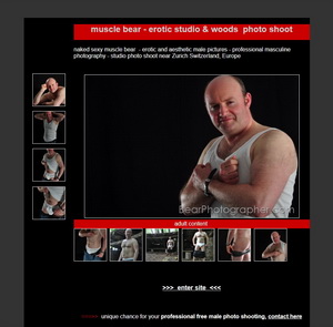 Hot swiss muscle bear - erotic studio and woods photo shootings