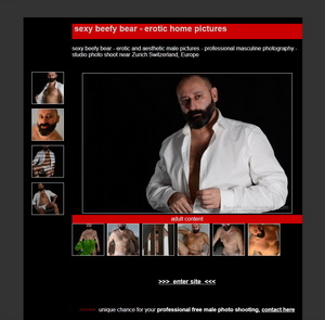 Sexy beefy bear - erotic male studio photography