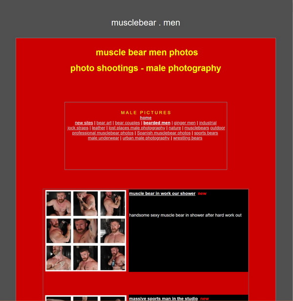 Muscle bear men professional photo shoot
